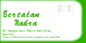 bertalan makra business card